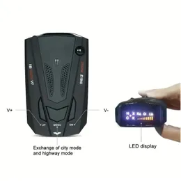 Other Networking Communications Car Radar Detector 360Degree 16 Band Led Display Anti Police Speed Voice Alert Warning Russia/English Otalc
