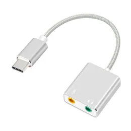 Karty dźwiękowe USB C Typ Zewnętrzny HiFi Magic Voice Virtual 7.1 Kanał O Karta Adapter Adapter Mikrofon Mikrofon dla laptop1 upuść OTMIW