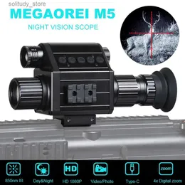 Av Trail Kameraları Megaorei M5 Kızılötesi Gece Görüşü SLR Av Kamerası Yüksek Tanımlama 1080p Video Fotoğraf Kayıt Gece Görme Tüfeği All-One Makinesi Q240321