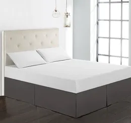 Saia de cama multifunções cor sólida luxo moagem pelúcia el doméstico escovado colchas decoração casa