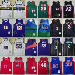 Men Basketball Throwback Jerseys Man Vintage Jimmy Butler 22 Dirk Nowitzki 41 Penny Hardaway 1 Ja Morant 12 Ray Allen 20 Steve Nash 13 Dikembe Mutombo 55 Shawn Kemp 40