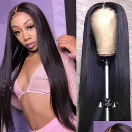 Lace Wigs Transparent Frontal Wig Straight Human Hair For Women On Sale Clearance Drop Delivery Products Otpuf