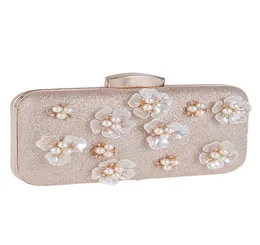 Hand Made Flowers Pearls Bridal Hand Bags Women Clutch Bags For Evening Celebrities Ladies Minere Bags with Chain CPA9552932003