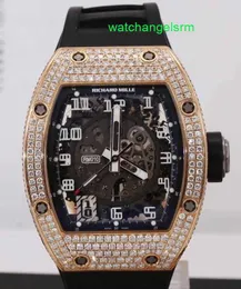 RM Watch Timeless Watch Timepiece Rm010 Series Rm010 Rose Gold Rear Diamond Wrist Chronograph Timepiece
