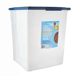 Recipiente de armazenamento de alimentos para animais de estimação de plástico Vibrant Life com tampa de travamento, extragrande, 50 lb
