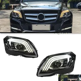 Car Light Assembly Parts For Glk X204 Headlights 2008-20 15 Upgrade Styling Led Daytime Lights Turn Signal Lamp Drop Delivery Automobi Otibb