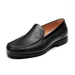 Casual Shoes Shachi 2024 Men's Deerskin Genuine Leather Soft Face Male Business Leisure Men