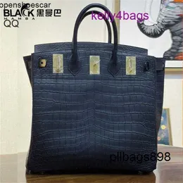 Handtasche aus Rindsleder, 40 cm, Tasche Hac 40, handgefertigt, hochwertiges Togo-Leder, schwarz, handgenäht, groß, luxuriös, mit Logo qq