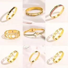 Bangle Luxury Bracelet 18k رسائل تصميم الذهب للنساء الماس لؤلؤة أزياء مجوهرات الحفلات حفلات الزفاف عشاق إسقاط تسليم DH2GP