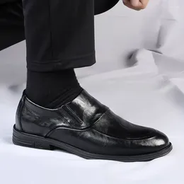 Scarpe casual da uomo, abiti da lavoro, mocassini in pelle, stivali da guida leggeri, genuini, versione coreana, traspiranti, con suola morbida