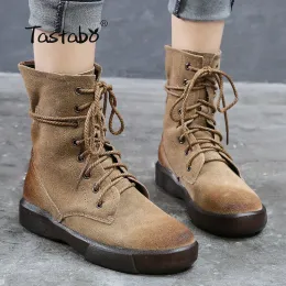 Сандалии Tastabo подлинные кожаные ботинки с лодыжкой.
