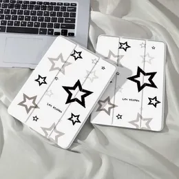 Capas para tablet PC Sacos Simple Stars Case compatível com iPad 9,7 polegadas (6ª/5ª geração 2018/2017) Mini4/5 Air4/5 10,9 pol.Com suporte para canetaY240321Y240321