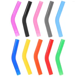 Disposable Cups Straws 10Pcs Reusable Tips Silicone Straw Covers Drinking Tip For Stainless Steel