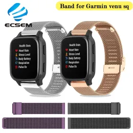 الساعات معصم Garmin Venu Sq 2 Plus Smart Watch Accessories Smart Stafless Steel Meth Mesh Strap لـ Garmin Venu Bracelet Metal Belt