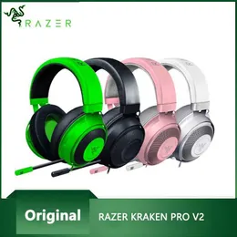 Cell Phone Earphones Razer Kraken Pro V2 gaming headphones for wired headphones microphone 7.1 surround sound for Xbox One 4 gaming headphones Q240321