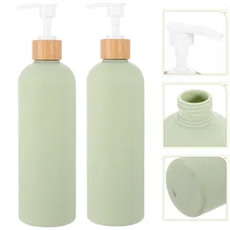 Lagringsflaskor 2 st tvåldispenser sub-flaskor dusch gel schampo lotion tryck pump tom 2 st hand plastbalsam