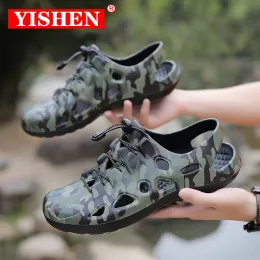 Sandali yishen sandali uomini pantofole scarpe acqua camuffato scarpe da esterno sandali sandali leggeri scarpe casual estate sandalias hombre