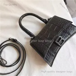 designer bag tote bag Physical item with new crocodile pattern hourglass bag Mini versatile leather carrying one shoulder diagonal cross small square for women