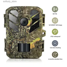 Hunting Trail Cameras WiFi Infrared Camera 24MP Hunting High-Definition 1080p Tillverkare 2,0-tums rörelsekamera rörelsedetektering Jaktkamera Q240321