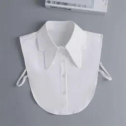 Kvinnors mångsidiga multifunktionella tröja Dekorativ skjorta med kostym Workwear Fake White Pointed Collar