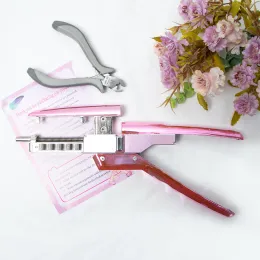 Connectors 6D hair extension machine pink color 6D second generation hair extension tools kit with Hair removal plier 6D second generation