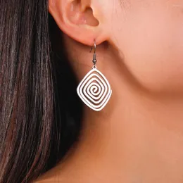 Kolczyki Dangle Cooltime Swirl Spiral Drop for Women Stael Stael Geometry Circring Kolczyka Czech Biżuteria Weddna Prezent