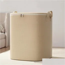 Storage Bags 110/140L Bin Extra Large Comforter Bag With Zipper And Reinforced Handles For Clothing Blanket Bedding Drop Delivery Home Ottaf