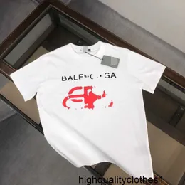 Designer Paris Home T-shirt de manga curta para homens verão fino gelo seda solta oversized gordura na moda T-shirt com meias mangas para uso casual 6AJE