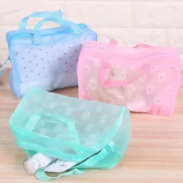 Sacos de armazenamento 1 pcs transparente impermeável saco cosmético grande capacidade portátil viagem lavagem maquiagem tote beleza