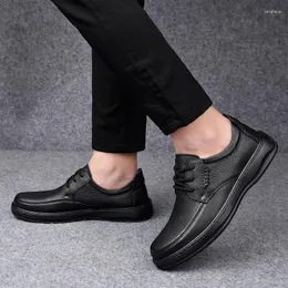Casual Schuhe 2024 Leder Herren Weiche Mans Bequeme Männer Oxford Fahren Business Büro Formale Arbeit