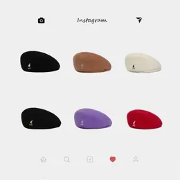 projektant Kangaroo Kangol czapka netto czerwony 504 wełniany brytyjski malarz beret moda wszechstronna gwiazda netto czerwony ten sam styl