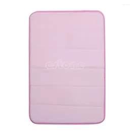 Tappetini da bagno Tappeto da bagno a righe orizzontali in memory foam antiscivolo 40 60 cm F0T4