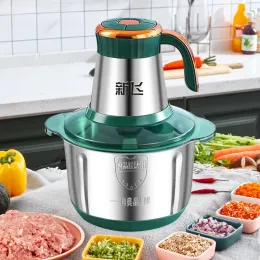 Kvarnar Frestech Meat Chopper Cutting Machine Hem Appliance Electric Blender Rostfritt stål Grinder Shredder Grinders Portable Crusher