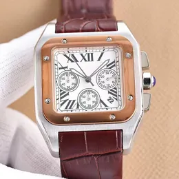 Relógio de designer quadrado 40mm aço inoxidável metal safira lente relógio masculino alta qualidade relógio mecânico automático relógio luxo