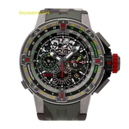 Diamond Sports Wrist Watch RM Wristwatch RM60-01 Flyback Automatic 50mm Titanium Mens Strap Watch RM60-01