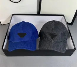 Cap Tasarımcı Şapka Hatball Caps 2022 Beyzbol Kapak Koyu Mavi Siyah Denim Güneş Şapk Moda Tasarımcı Erkekler Trend Visor Casquette Gorra Hats