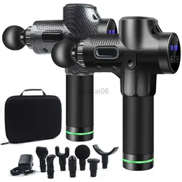 Massage Gun 7 Heads LCD Touch 30 Speed High Frequency Massage Gun Muscle Relax Body Relaxation Electric Fascial Gun Massager Pistolet 240321