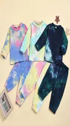 vestiti per bambini ragazze ragazzi Tie dye abiti bambini Topspants 2 pezzi set primavera autunno moda bambino set di abbigliamento Z18065908632