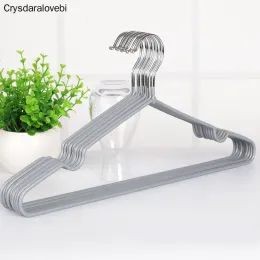 Terlik 10/20pcs/lot 40cm Slip Metal Gömlek Pantolon Hook Askı PVC Plastik ve Yüksek Manganez Çelik Askıları giysi rafları için