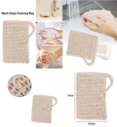 Naturalny złuszczający siatka Zabójca mydła Sisal Saver Worka Worka Pouch Uchwyt do pienowania w kąpieli prysznicowej i mydła Suszanie Czyste narzędzia z DHL1034228