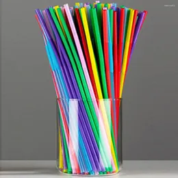 Engångskoppar Straws 100st Multicolor Plastic Elbow Design Safety Restauranger Icke-giftiga smaklösa drycker L6