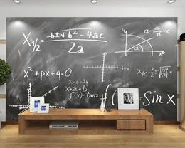 배경 화면 Diantu Custom Wallpaper 수학적 공식 분필 그리기 TV 배경 벽 거실 침실 연구 3d