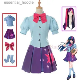 Cosplay Anime Complees Twilight Sparkle Com Dress Human Dress Cosplay Com Pink Pink Set Halloween Carnival Cosplay يأتي للنساء الفتيات الموحدة 24321