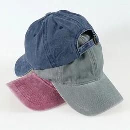 Bonés de bola Rowling Mirror Distressed Wash Solid Cotton Baseball Cap Ajustável Retro Casual Versátil Chapéu