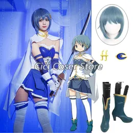 Cosplay Anime Costumes Miki Sayaka odgrywanie ról w noszenie futrzanych ubrań pu MAGI MADOKA MAGICA Girl Halloween Costume Costume Wigc24321