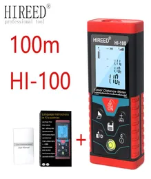 Hireed Laser Distance Meter 40m 120m 100m Digital RangeFinder Trena Laser Tape Range Finder Bygg Mätenhetens Ruler Test T200602314356