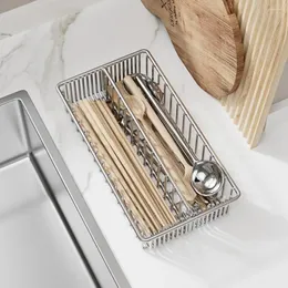 Mutfak Depolama Paslanmaz Çelik çubuk Kaşık Rafı Gümüş Sağlam Çatal Teşheri Kurutma Büyük Kapasite Sepeti