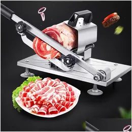 Frutas Vegetais Ferramentas Manual de Aço Inoxidável Frozens Carnes Slicer Carneiro Presunto Cortador de Corte Hine Cozinha Suprimentos Tslm 230728 Dhgxp