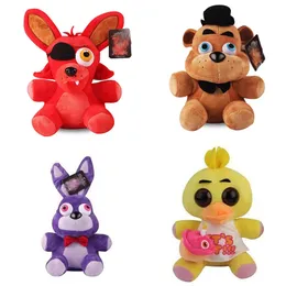 Factory wholesale 4 styles of 18cm FNAF plush toy bear fox rabbit duck game surrounding dolls children's favorite gifts