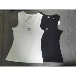 Damen Tank Top Strick T-Shirt Designer Stickerei Strickweste Sport Atmungsaktiv 100 % Baumwolle Yoga Weste Tops 246